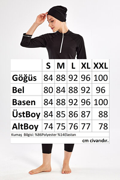 MARESİVA Κοντομάνικο καλσόν Lycra Μαγιό με μισό κλειστό μανίκι 2600 Μαύρο