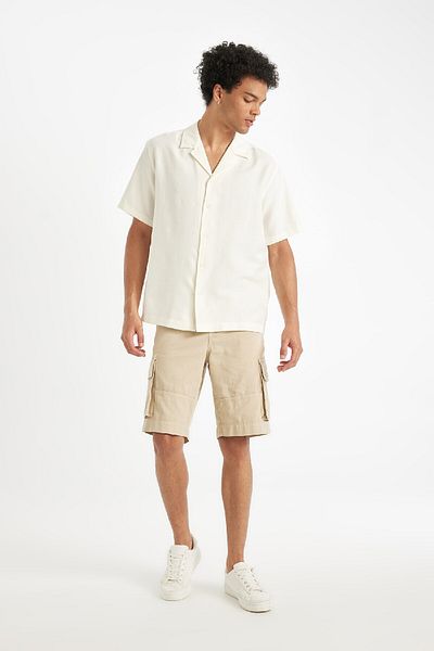 DeFacto Regular Fit Apache Collar Short Sleeve Shirt D8326Ax24Hs