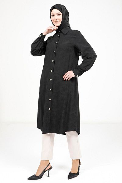 Beyza Black Color Hijab Tunic 9375