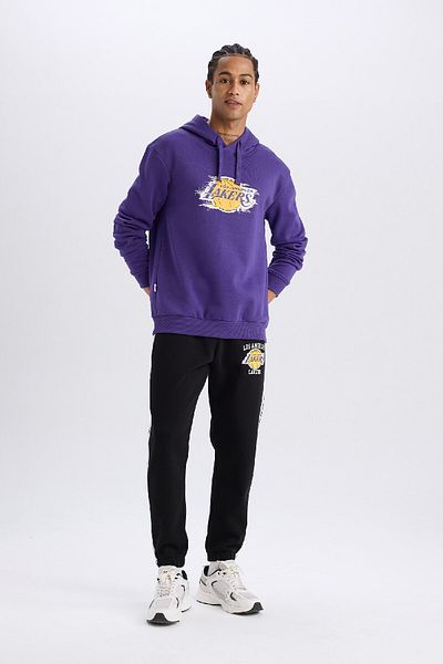 DeFacto Defactofit Nba Los Angeles Lakers - Hooded Printed Sports Sweatshirt D8512Ax24Au