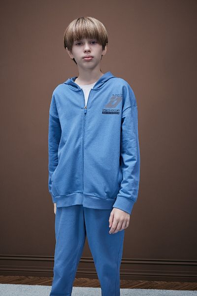 DeFacto Суичър с качулка и цип с принт за момче D8536A825Sp