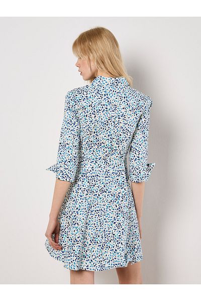 Apricot Krawattenkleid Aus Baumwollpopeline