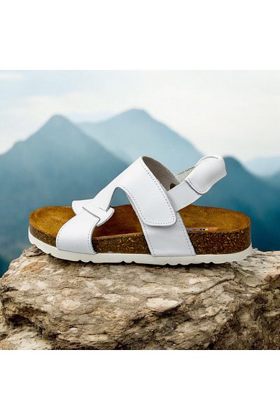 JOJO KIDS Unisex Children's Genuine Leather Cork Sandals, Orthopedic Sandals, 100%100 Leather Sandals