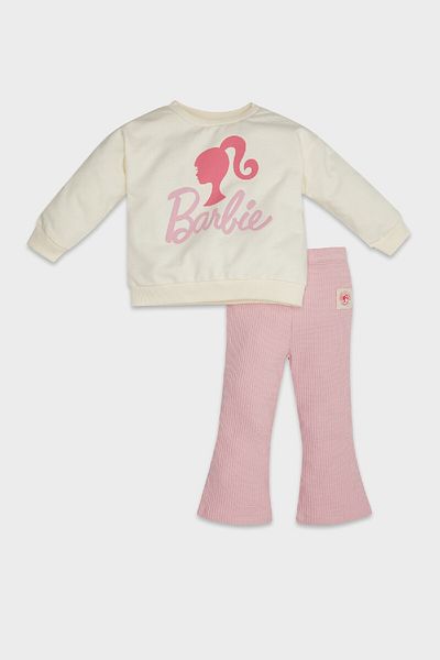 DeFacto Baby Girl 2 Piece Set Barbie Sweatshirt Elastic Waist Flared Leggings D8293A524Au