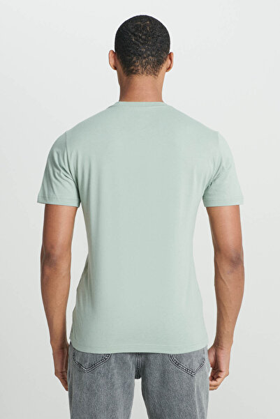 Lee Ανδρικό μπλουζάκι Regular Fit Crew Neck Mint Green L60ufq303