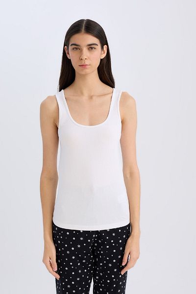 DeFacto Baumwoll-Tanktop mit normaler Passform – Fall In Love R9041az25sp