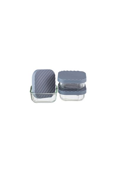 Dania 3-Piece Glass Food Storage Container Set with Microwaveable Plastic Lid