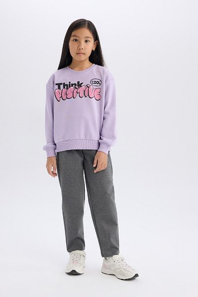 DeFacto Pantaloni de sport Jogger cu talie elastică cu imprimeu pentru fete 3191522