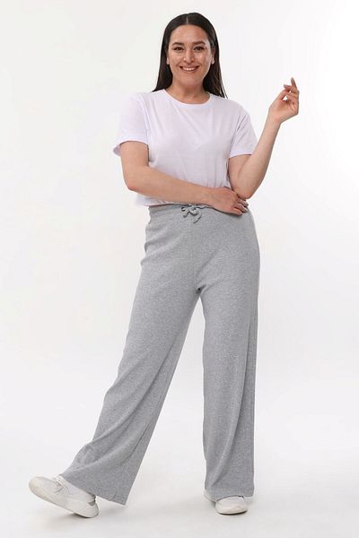 Symirna Plus Size Wide Leg Stretchy Camisole Women's Trousers