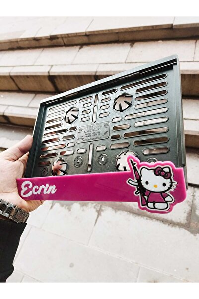 Pi Dekorasyon Motorsiklet Plakalık Lazer Kesim Pleksi Keleşli HELLO KİTY lmotor plakalık|kişiye özel plakalık