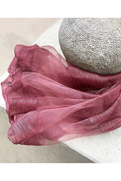 ARMANDA İPEKLİ ESKİTME BOYAMA ŞAL -BORDO