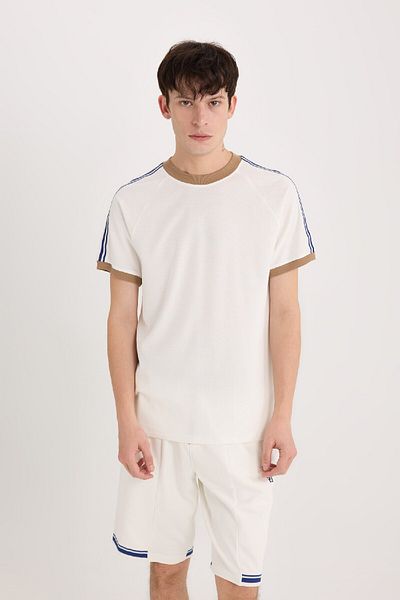 DeFacto 100% Baumwolle Regular Fit Rundhalsausschnitt Kurzarm Pique T-Shirt C2563ax25sp