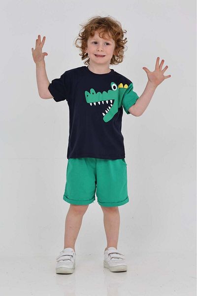 Mrs.idea Swimming Crocodile t Boys 2 Piece Set