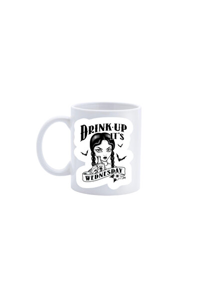 OEM Cana albă personalizată, Wednesday, Familia Addams, INOVATIX®. 330 ml