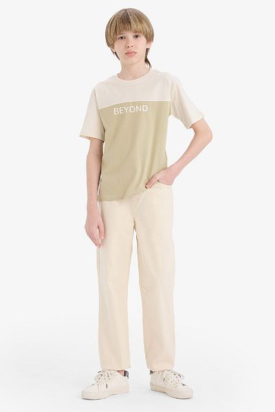 DeFacto Boy's Crew Neck Printed Short Sleeve T-Shirt D9295A825Sm