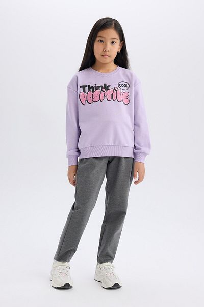 DeFacto Pantaloni de sport Jogger cu talie elastică cu imprimeu pentru fete 3191522