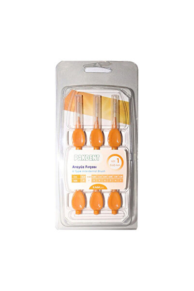 PAKDENT فرشاة فاصل برتقالي 0,45 ملم 6 قطع