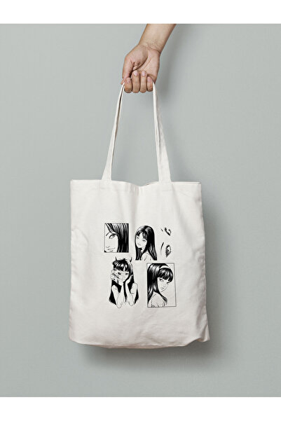 Akumastik Junji Ito Tomie platnena torba 35x40cm - Anime torba - Tote torba