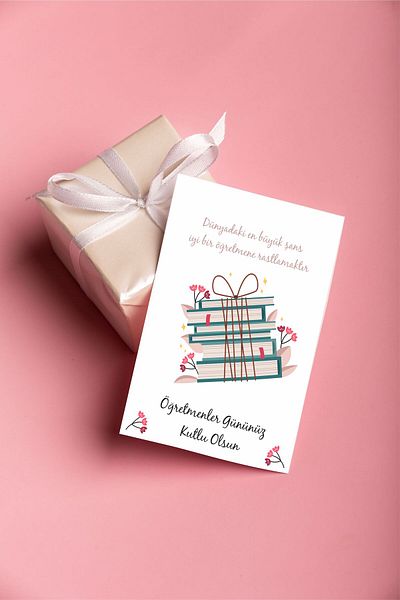 43 cici süsler organizasyon Teachers' Day Note / Thank You Card 7X10 Cm. Happy Teacher's Day-36 Pieces