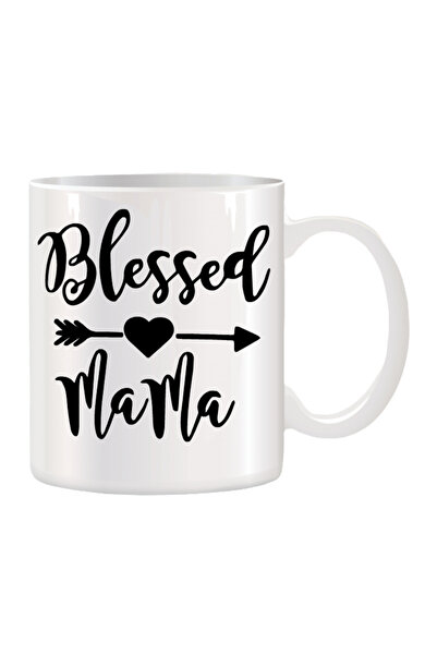 OEM Εξατομικευμένη λευκή κεραμική κούπα Blessed Mama, INOVATIX®. 330 ml