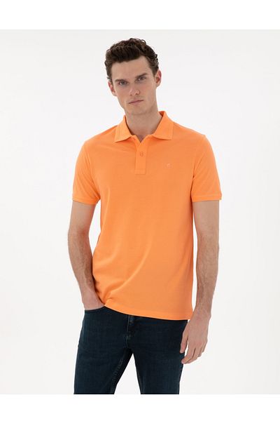 Pierre Cardin tricou de bază pentru bărbați slim fit cu guler ondulat