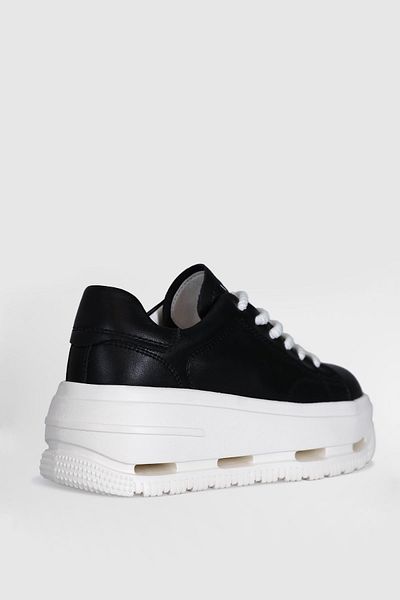 Lufian 121230007   Pantofi sport pentru femei Agatha alb-negru din piele naturală