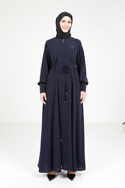 Beyza Μπλε Navy Blue Ferace με φερμουάρ 9162