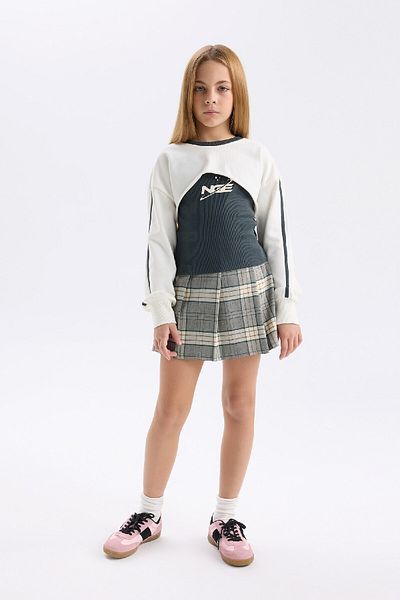 DeFacto Dívčí mikina s digitálním potiskem Crew Neck D7038A824Wn
