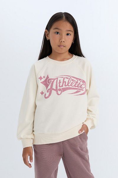 DeFacto Dívčí mikina Relax Fit Crew Neck s potiskem D6988A824Wn