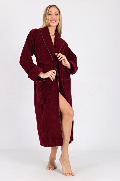 Nuşa Biyeli Bambu Pamuk Bornoz