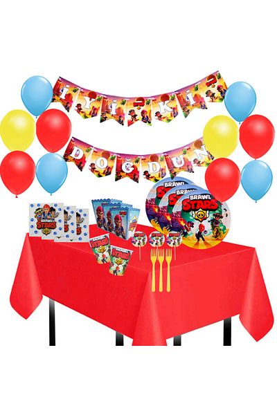 Paparti 8-Person Brawl Stars Birthday Party Concept Bulk Set
