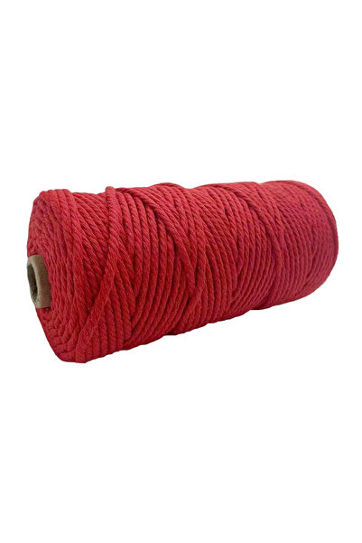 Choice12 red Handmade boho decor 3mm 100% Colorful Cotton Cord Rope thread Tw...