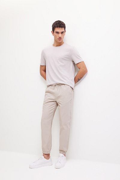 DeFacto Καλοκαιρινό υφασμάτινο παντελόνι Jogger Double Leg Y2651AZ25SP