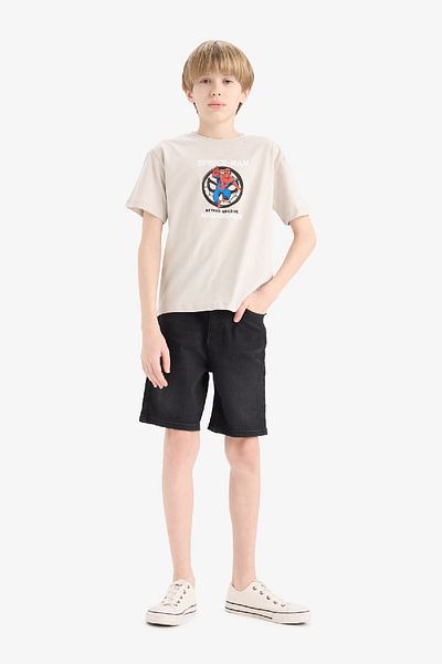 DeFacto Boy's Marvel Spiderman Crew Neck Short Sleeve T-Shirt D9570A825Sm