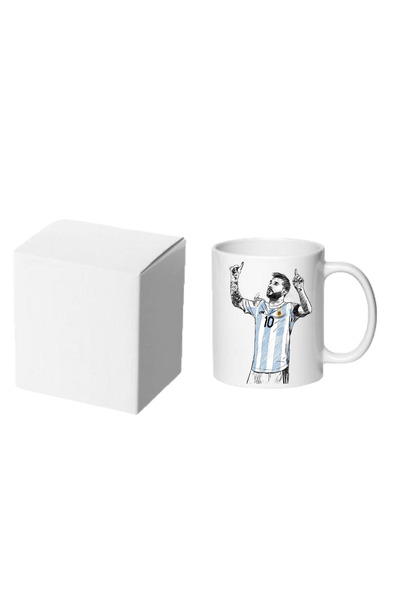 OEM Cana personalizata din ceramica alba Lionel Messi, Argentina, INOVATIX®. 330 ml