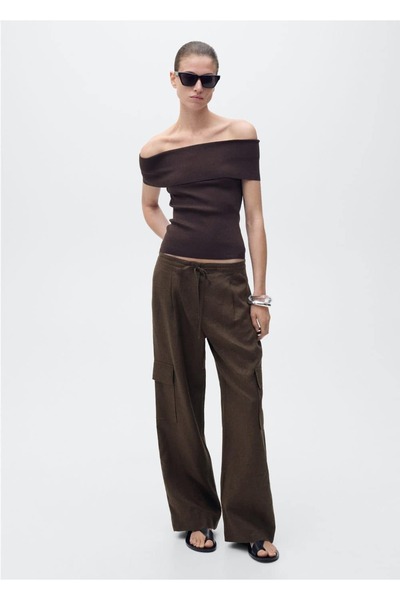 MANGO Woman Keten kargo pantolon