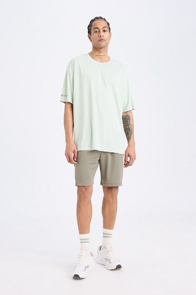 DeFacto Μπλουζάκι Boxy Cut Crew Neck Sportsman - Arma Printed, κοντό μανίκι D6726ax25sp