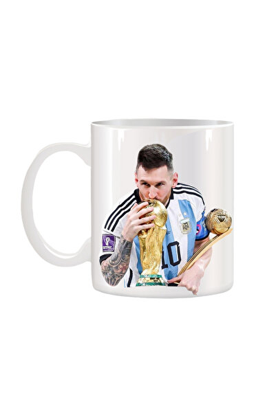 OEM Κεραμική κούπα Lionel Messi σε λευκό χρώμα, INOVATIX®. 330 ml