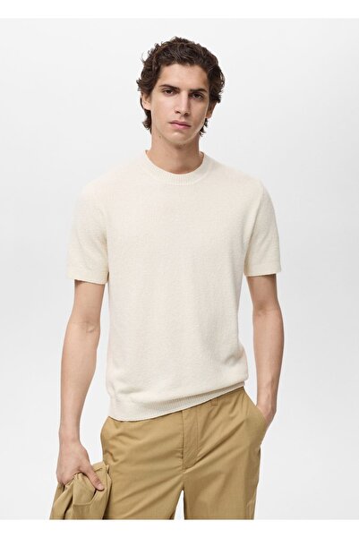 MANGO Man Fine-woven cotton t-shirt