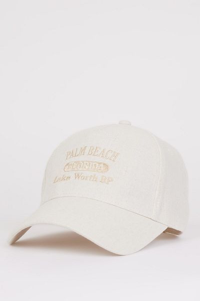 DeFacto Women's Embroidered Linen Cap Hat B7809Ax25Sm