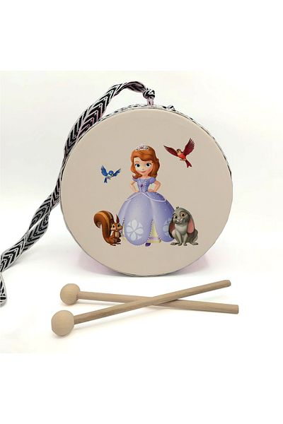 BAKSEPETE Princess sofia Printed leather toy children's drum blue (2-5 years)