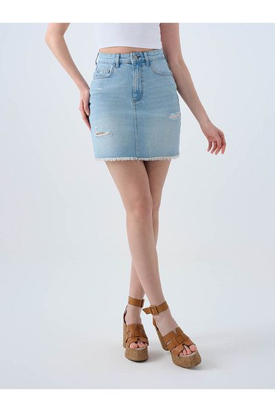Loft Slim Fit Jeans Light Blue Women's Skirt Lf2039939