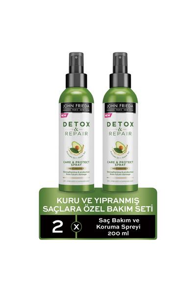 John Frieda Detox and Repair Saç Bakım ve Koruma Sprey Seti