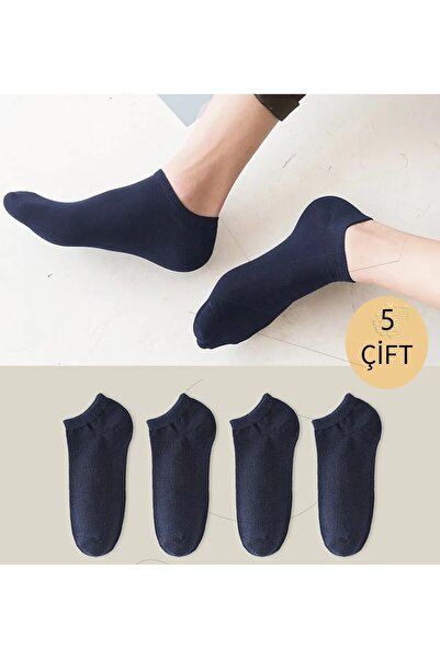 MultiButik 6 Pairs Women Men Unisex Navy Blue Booties Socks Ankle Length 6 Pi...