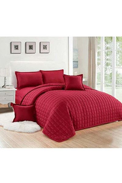 Generic مون طقم لحاف مضغوط مكون من 6 قطع مايكروفايبر أحمر 220x240سم