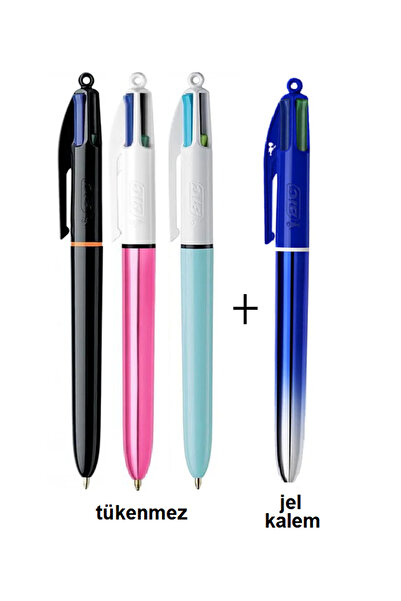 Bic BİC TÜKENMEZ VE JEL KALEM SETİ 3+1 ( 4'LÜ)