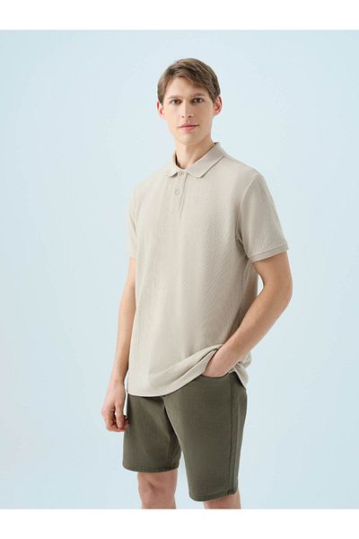 Loft Regular Fit Beige Men's T-Shirt Lf2037103