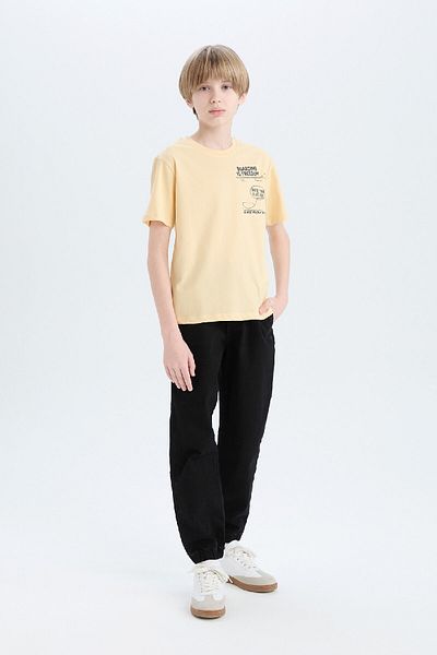 DeFacto Boy's Crew Neck Printed Short Sleeve T-Shirt D9260A825Sm