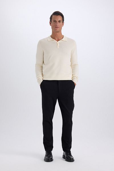 DeFacto Structured Regular Fit Fabric Trousers Basic Plain with Pockets