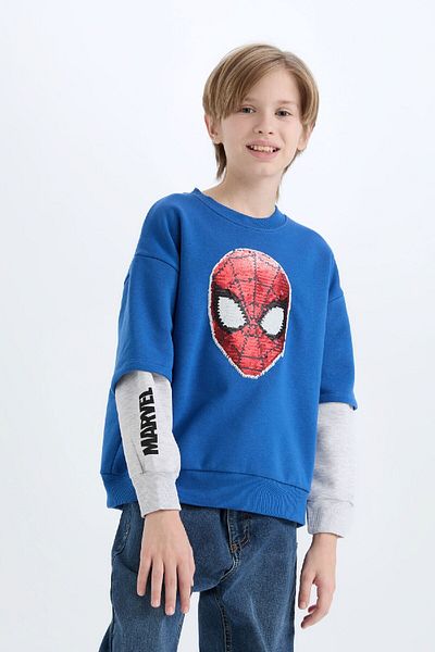 DeFacto Φούτερ για αγόρια Marvel Spiderman - Oversize Crew Neck D6813A824WN